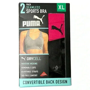 Puma Women's Performance 2 Pack Seamless Sports Bra